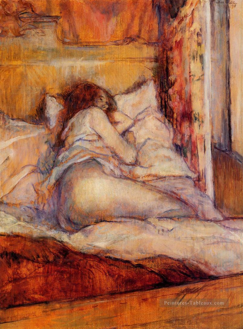 le lit 1898 Toulouse Lautrec Henri de Peintures à l'huile